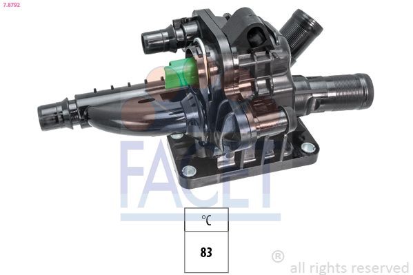 FACET 7.8792: Termostat, lichid racire Made in Italy - OE Equivalent 83°C, cu etansare