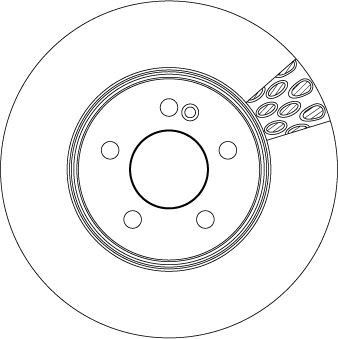 TRW DF6641S: Disc de frână TRW SINGLE Ř: 305mm, ventilat, disc de frână din două părți, Ř: 305mm, lacuit