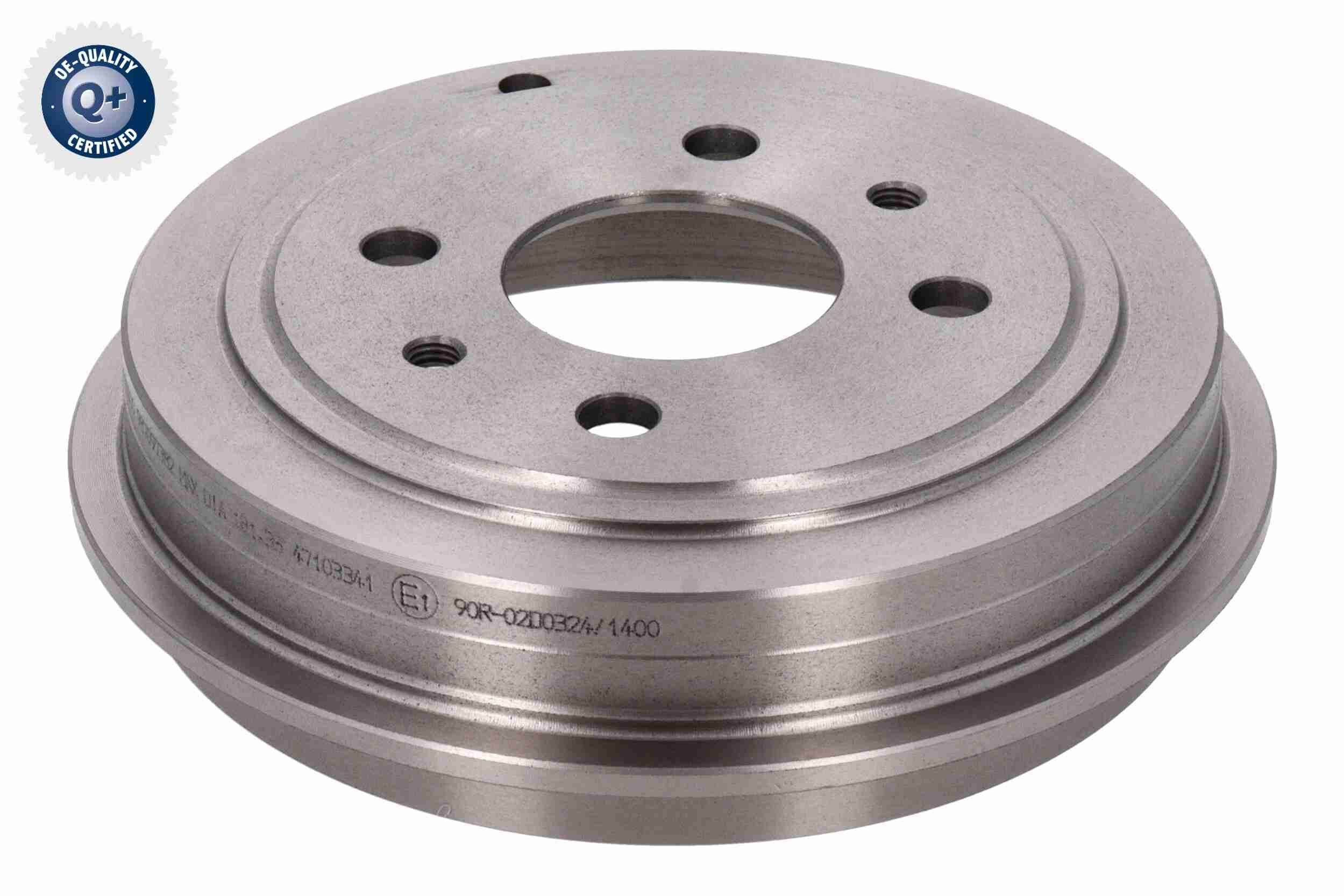VAICO V24-60000: Piduritrummel Q+, original equipment manufacturer quality Tagasild, 180mm, 214mm