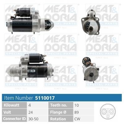 MEAT & DORIA 5110017: Käynnistysmoottori 4kW