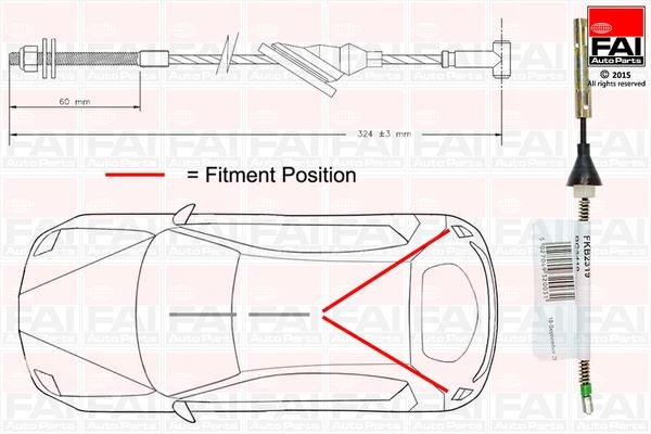 FAI AutoParts FBC0040: Tross, seisupidur 198mm
