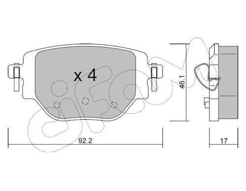 CIFAM 822-1246-0: Plaquettes de frein