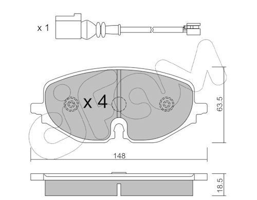 CIFAM 822-1280-0: Bromsbelägg