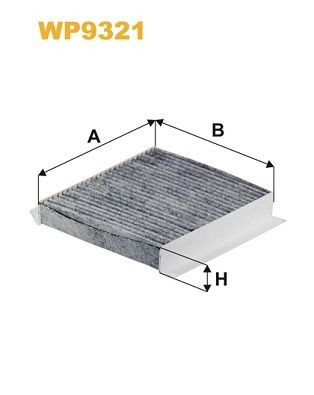 WIX FILTERS WP9321: Filter, salongiõhk Aktiivsöefilter