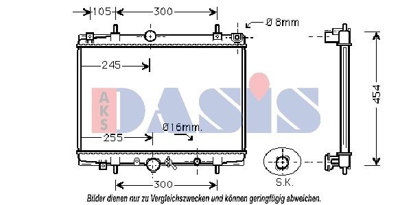 AKS DASIS 161830N: Radiator, racire motor