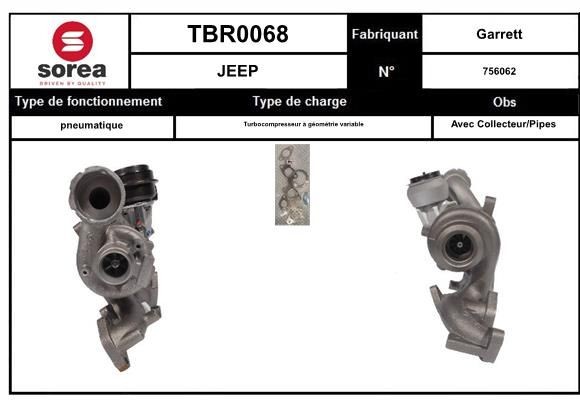 SNRA TBR0068: Turbocompresseur avec joints