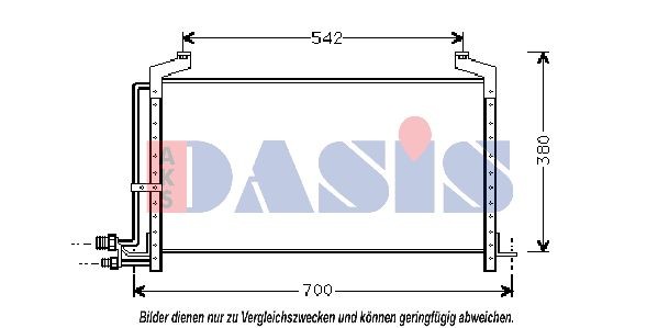 AKS DASIS 192010N: Kondensor, klimatanläggning utan avfuktare
