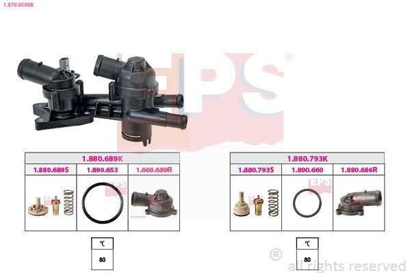 EPS 1.879.959KK: Termostaat, Jahutusvedelik Made in Italy - OE Equivalent