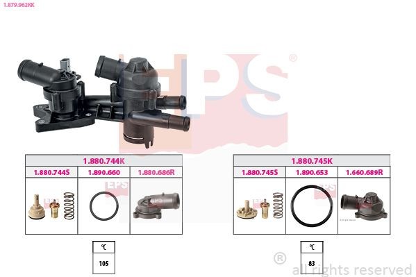 EPS 1.879.962KK: Termostaat, Jahutusvedelik Made in Italy - OE Equivalent