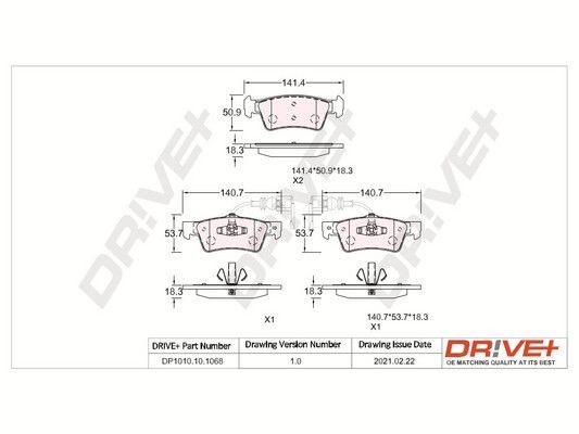 Dr!ve+ DP1010.10.1068: Plaquettes de frein