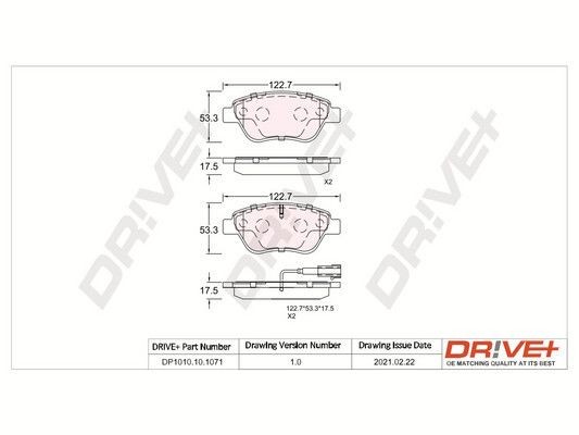 Dr!ve+ DP1010.10.1071: Piduriklotsid