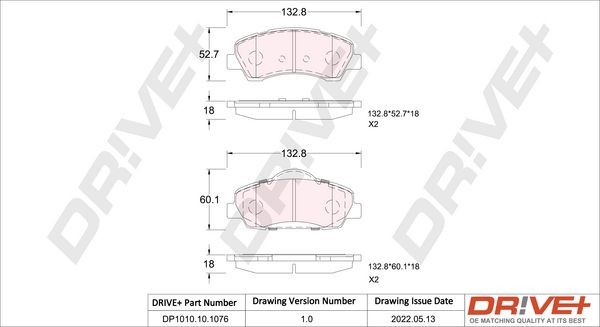 Dr!ve+ DP1010.10.1076: Piduriklotsid