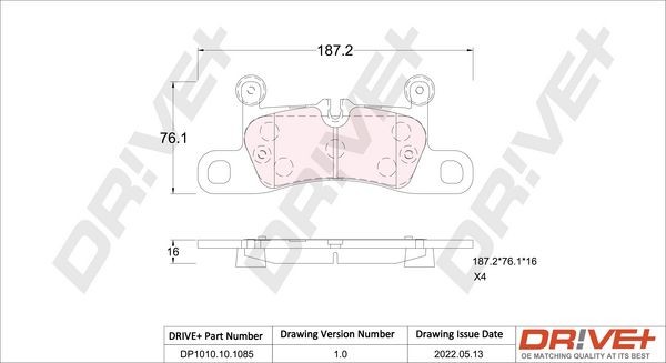 Dr!ve+ DP1010.10.1085: Piduriklotsid