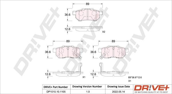 Dr!ve+ DP1010.10.1105: Piduriklotsid