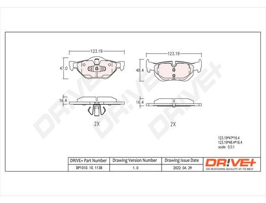 Dr!ve+ DP1010.10.1138: Piduriklotsid