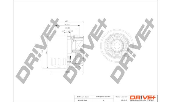 Dr!ve+ DP1110.11.0300: Eļļas filtrs