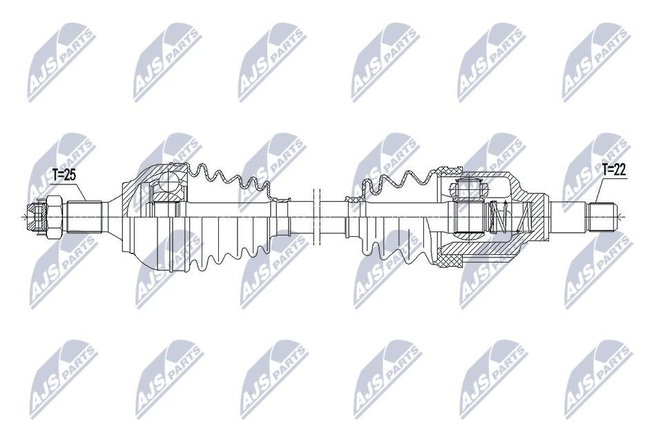 NTY NPW-CT-115: Veovõll esisild vasakul, 662mm