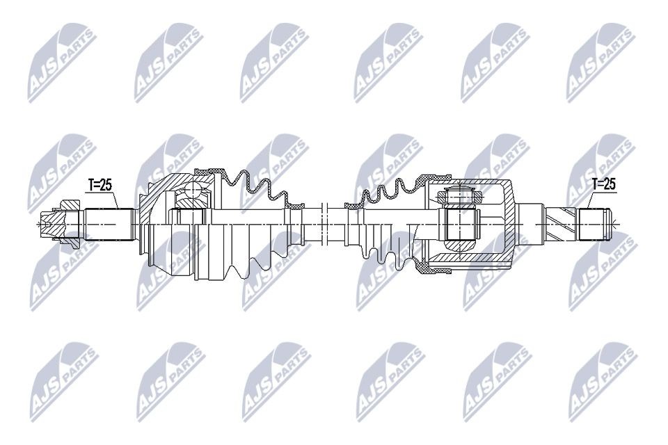 NTY NPW-FT-043: Veovõll esisild vasakul, 588mm