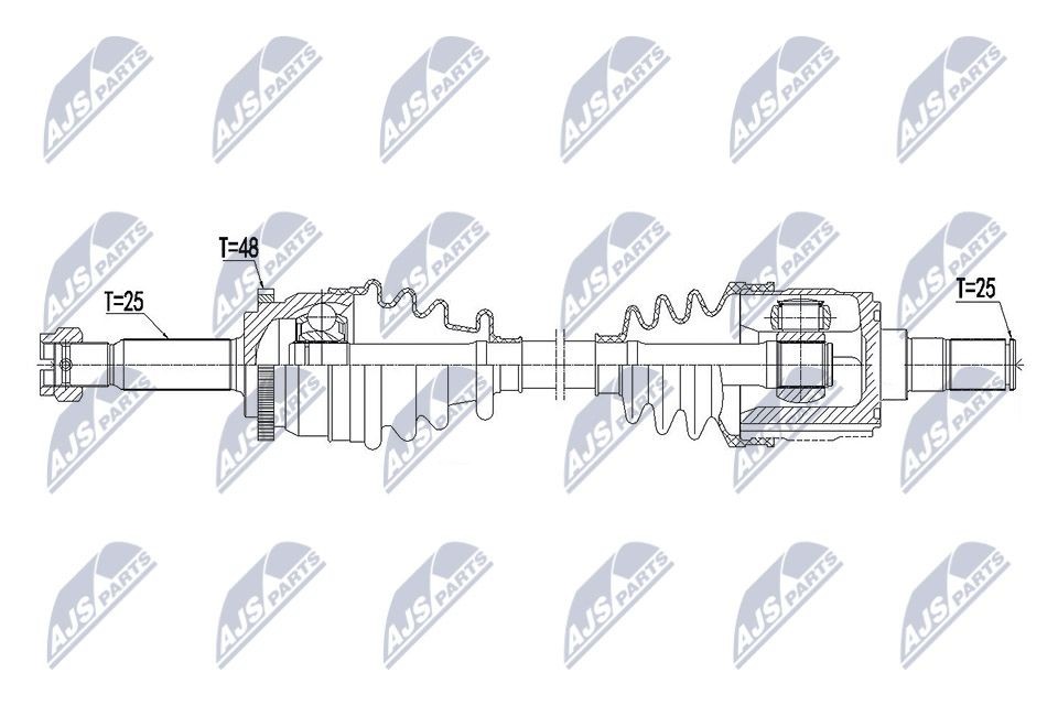NTY NPW-HY-549: Veovõll esisild paremal, 932mm