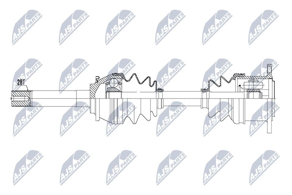 NTY NPW-MS-051: Veovõll esisild paremal, 538mm