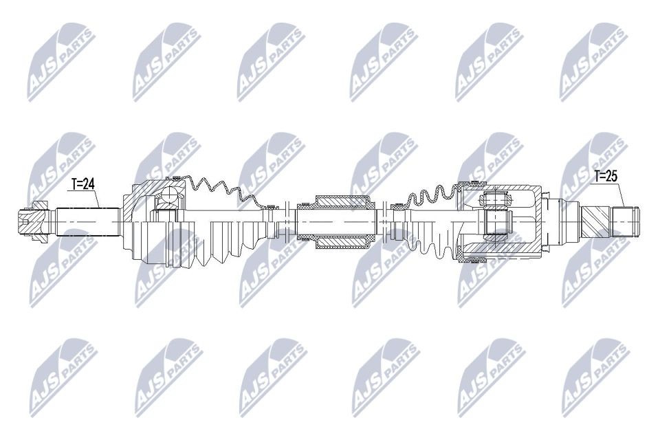 NTY NPW-MS-065: Veovõll esisild paremal, 857mm