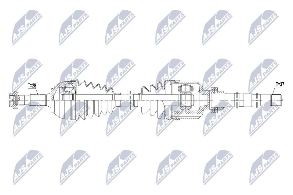 NTY NPW-PE-053: Veovõll esisild paremal, 1010mm