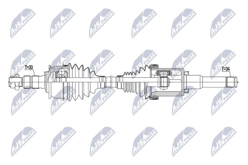 NTY NPW-PL-101: Veovõll esisild vasakul, 665mm