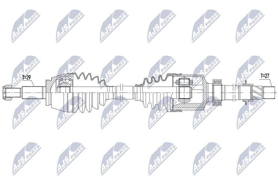 NTY NPW-RE-162: Veovõll esisild paremal, 1044mm