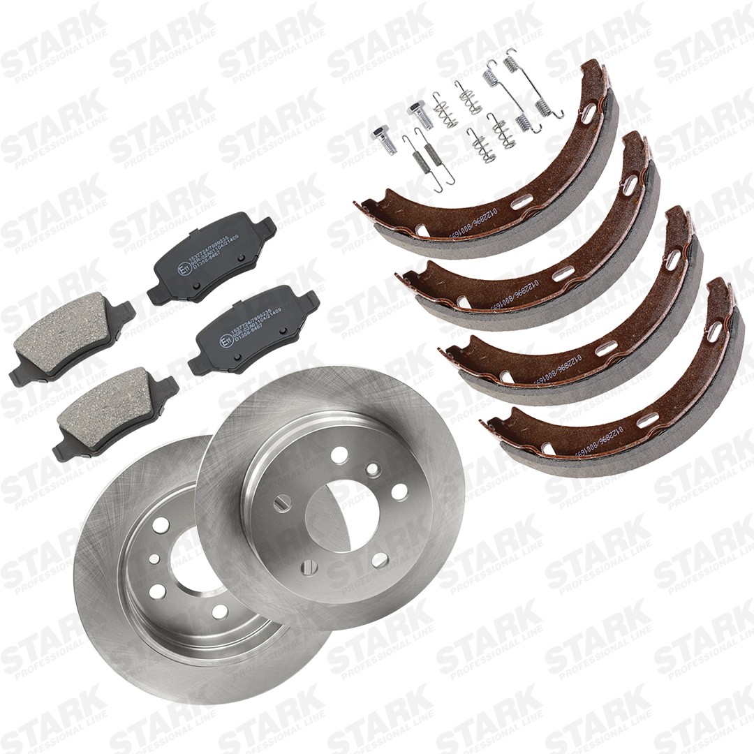 STARK SKBK-10991562: Pidurikomplekt, ketaspidur Tagasild, Ø: 258mm, täis, koos kokkusurumisvastase plekiga
