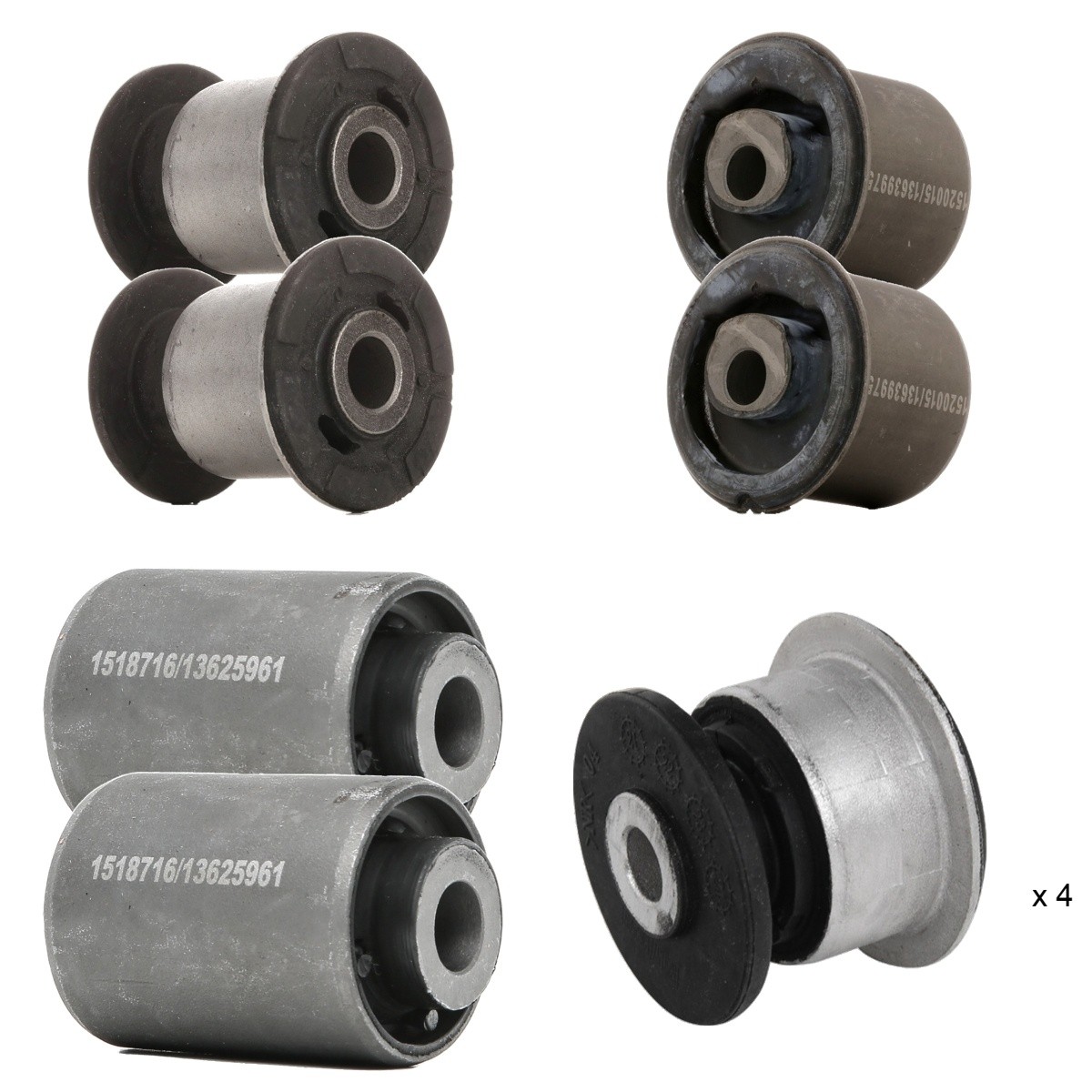 RIDEX 251T0889: Draagarmrubber Vooras links, Vooras rechts