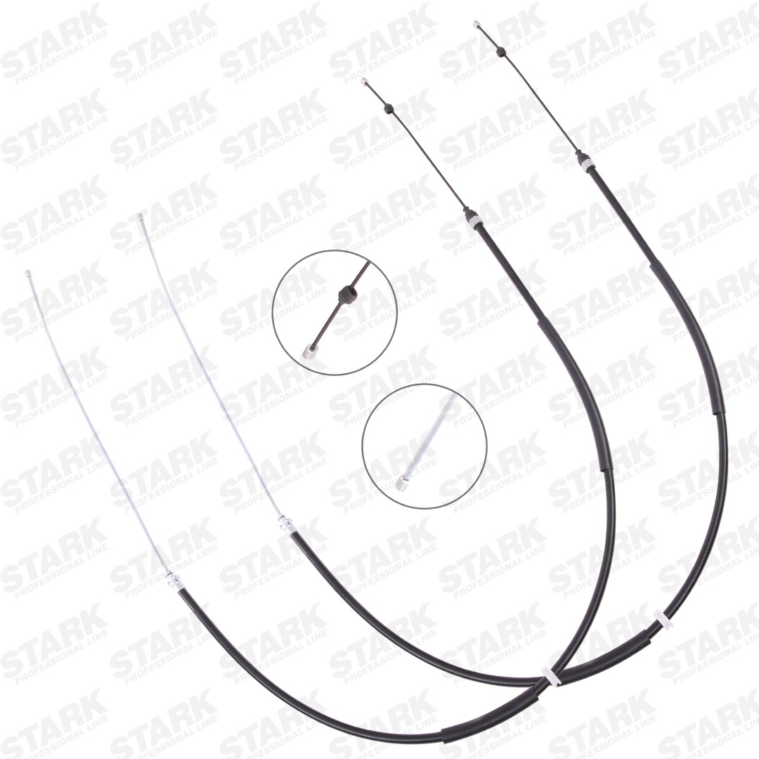 STARK SKCPB-1051086: Cablu, frana de parcare spate, 1883/1062+1883/1062mm, 1883/1062+1883/1062mm