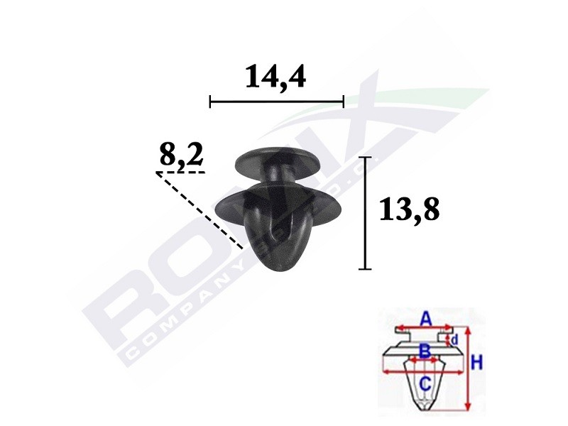 ROMIX C70577: Clips prindere tapiterie interioara