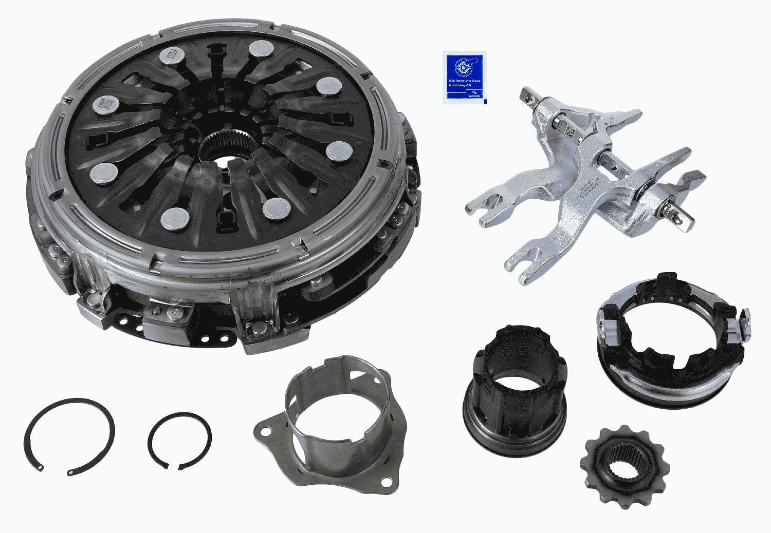 SACHS 3000 944 002: Kit d'embrayage DCT avec mécanisme d'embrayage, Outillage spécialisé nécessaire pour le montage, avec disque d'embrayage, avec fourchette d'embrayage, avec butée de débrayage