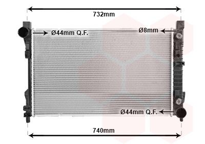 VAN WEZEL 30002727: Radiateur du moteur avec radiateur d’huile