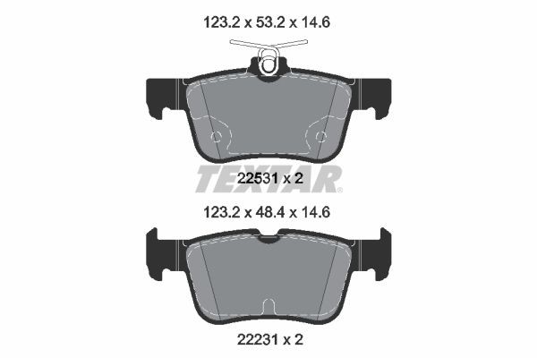 TEXTAR 2253105: Plăcuțe de frână Q+