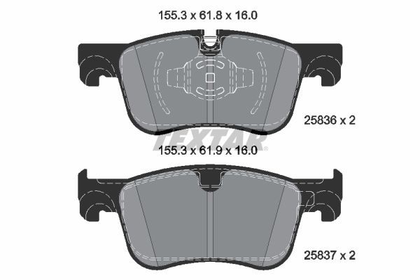 TEXTAR 2583605: Plăcuțe de frână