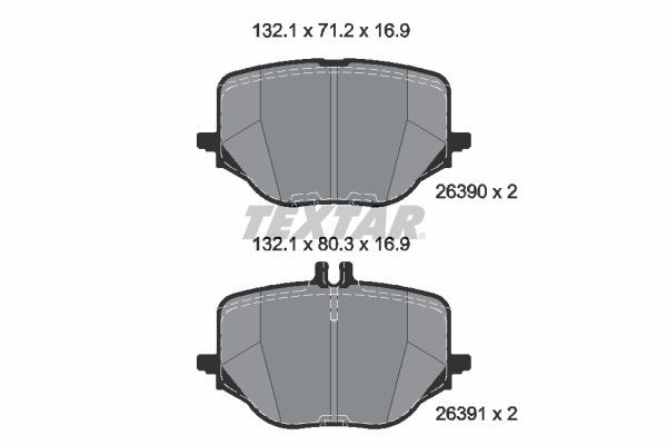TEXTAR 2639001: Plăcuțe de frână Q+
