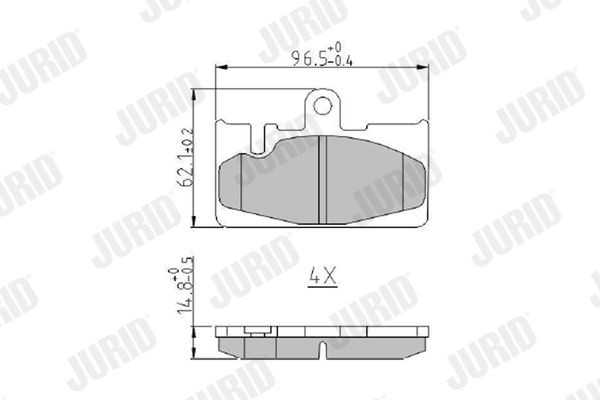 JURID 573954J: Plăcuțe de frână fara accesorii
