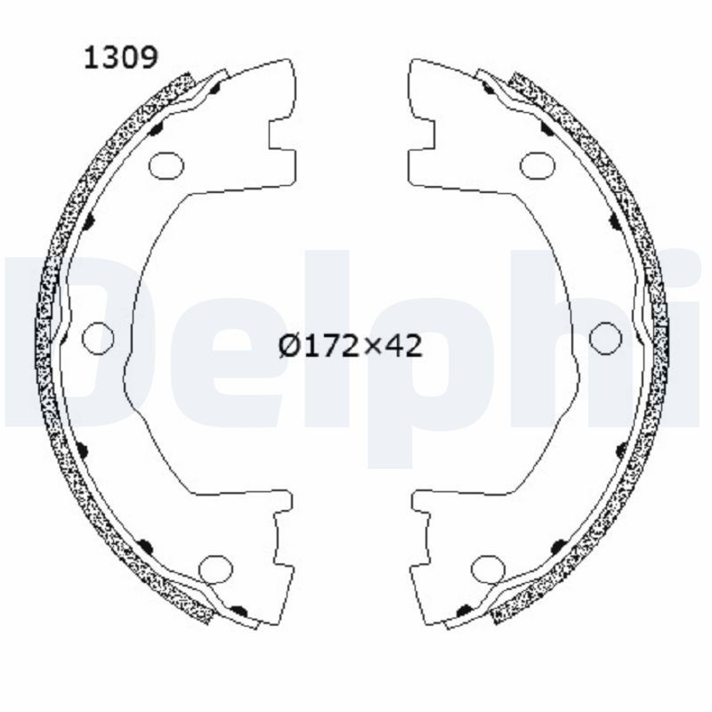 DELPHI LS2203: Piduriklotside komplekt