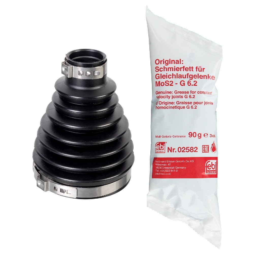 FEBI BILSTEIN 176028: Jeu de joint-soufflet, arbre de commande côté roue, Essieu avant gauche, Essieu avant droit, Thermoplastique