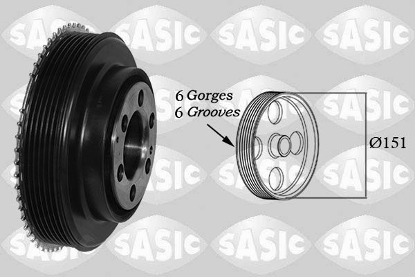 SASIC 2156091: Puleggia cinghia albero a gomiti