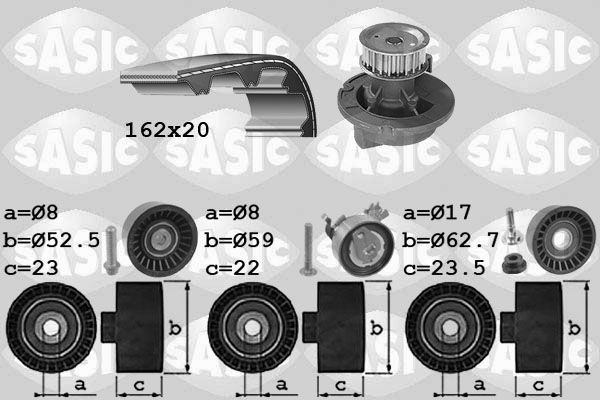 SASIC 3906093: Veepump + hammasrihmakomplekt