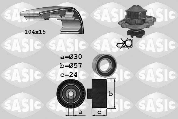 SASIC 3906098: Veepump + hammasrihmakomplekt