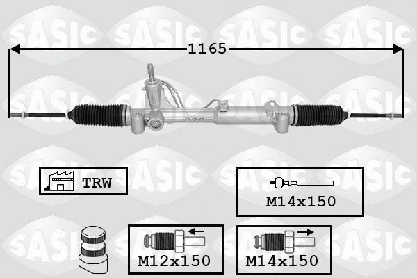 SASIC 7170072: Κρεμαγιέρα με αξονική άρθρωση, χωρίς σφαιρικούς συνδέσμους