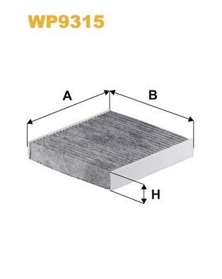 WIX FILTERS WP9315: Filtrs, Salona telpas gaiss Aktivētās ogles filtrs