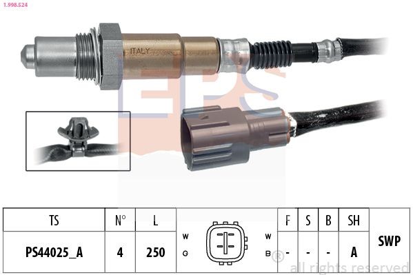 EPS 1.998.524: Lambda andur Made in Italy - OE Equivalent