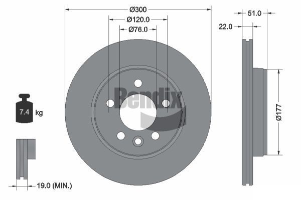 BENDIX Braking BDS1541: Piduriketas Ø: 300mm, välisõhutus, Ø: 300mm, kaetud, ilma rattakeskmeta, ilma rattalaagrita, ilma rattakinnituspoltideta