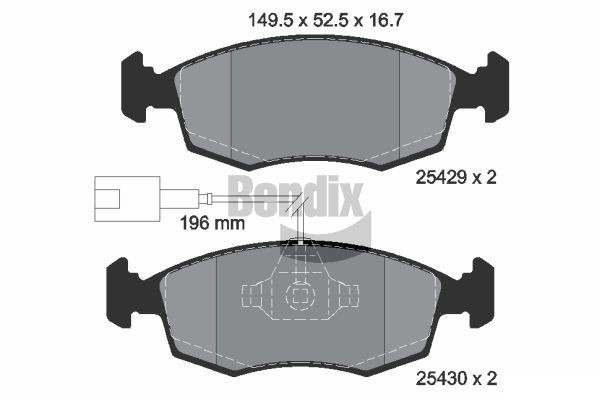 BENDIX Braking BPD1033: Piduriklotsid