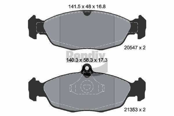 BENDIX Braking BPD1052: Bremseklodser