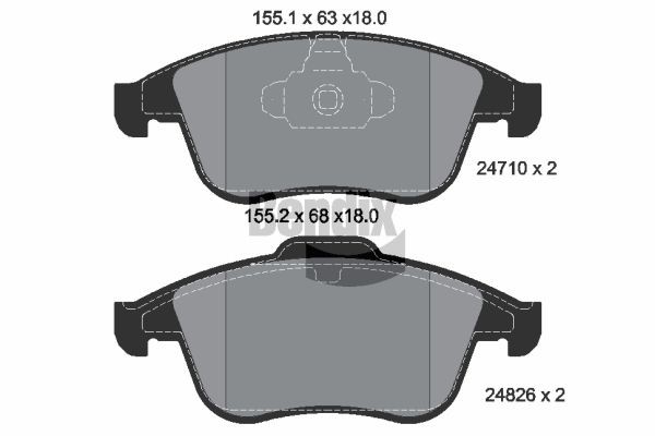 BENDIX Braking BPD1066: Plaquettes de frein